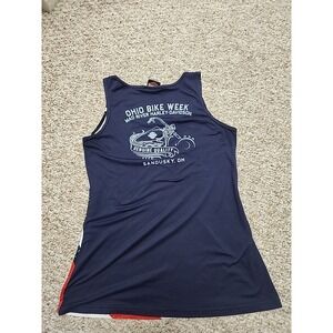 Harley-Davidson Liberty Flag Tank  Ohio Bike Week Mad River HD Medium 2 Sided